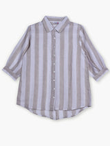 Off white beige linen women shirt