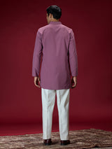 Dusty pink contemporary mens kurta suit