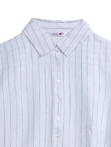 White linen women textured shirt