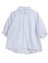 White linen women textured shirt