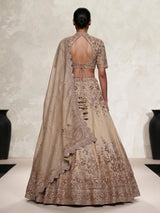 Gold botanical women lehenga choli