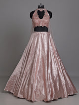 Pink rose gold women lehenga choli