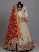 Off white wedding women lehenga choli