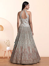 Sky blue peacock women lehenga choli