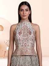 Sky blue peacock women lehenga choli