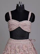 Pink baroque designer women lehenga choli