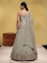Pista green baroque women lehenga choli