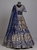 Blue royal tapestry women lehenga choli