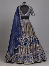 Blue royal tapestry women lehenga choli