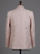 Dusty peach Indo western set with embellished bandhgala jacket