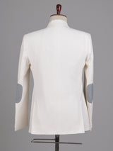 Off White contemporary blazer with geometric contrast inset panels