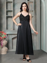 Black shimmer women western dress
