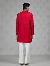 Red radiant mens kurta suit