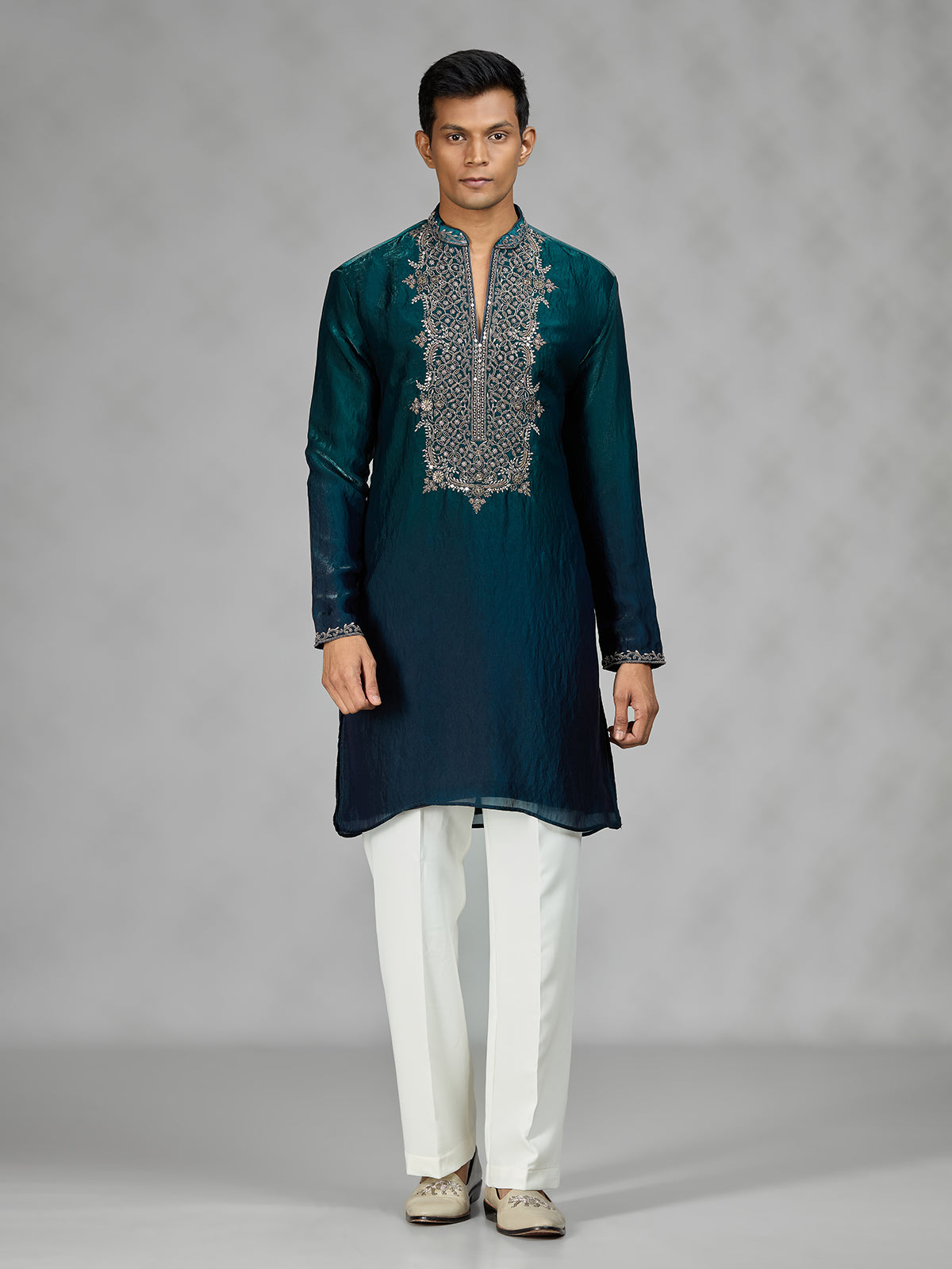 Rama green Persian mens kurta suit