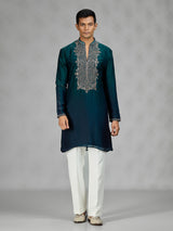 Rama green Persian mens kurta suit