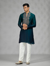 Rama green Persian mens kurta suit