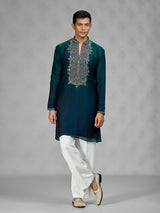 Rama green Persian mens kurta suit