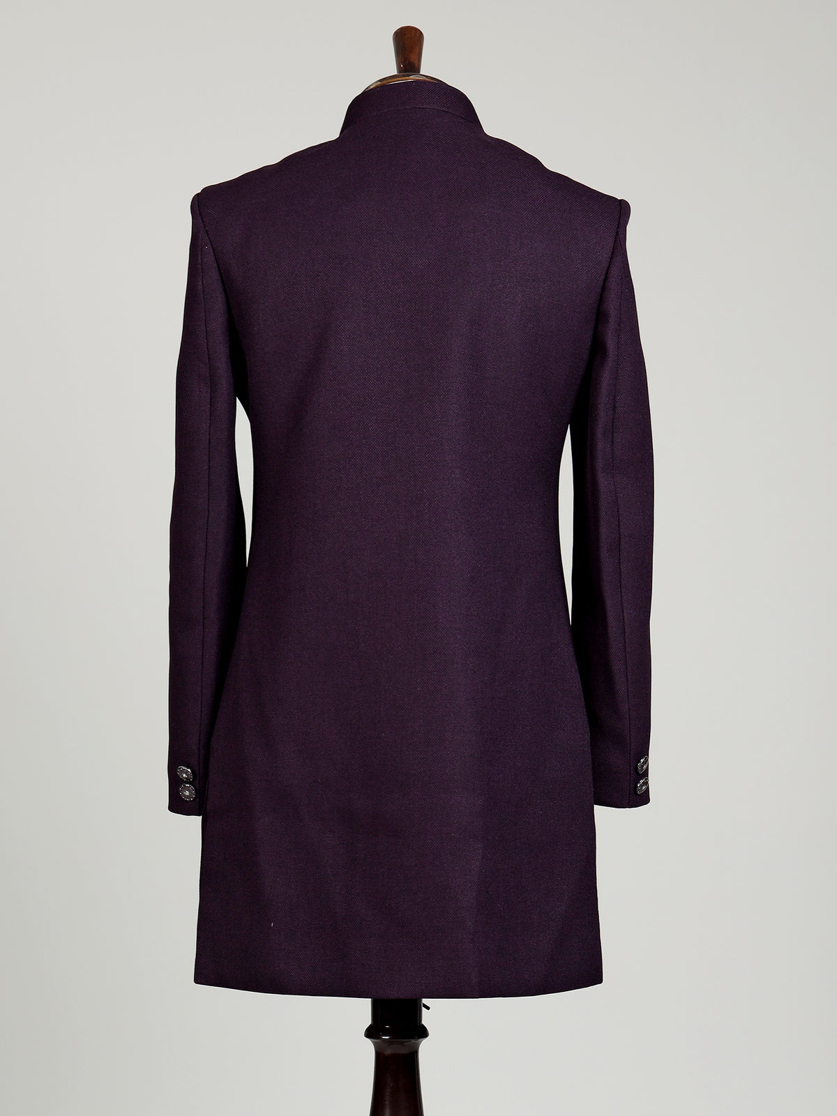 Deep wine tonal embellished crest indowestern suit for mens