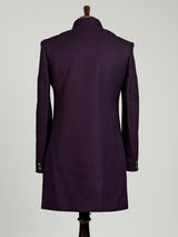 Deep wine tonal embellished crest indowestern suit for mens