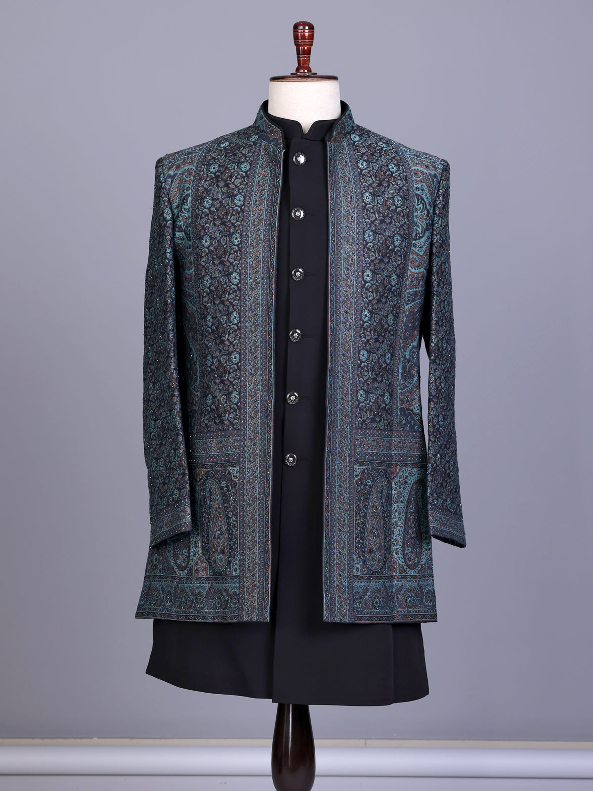 Black couture mens indo western