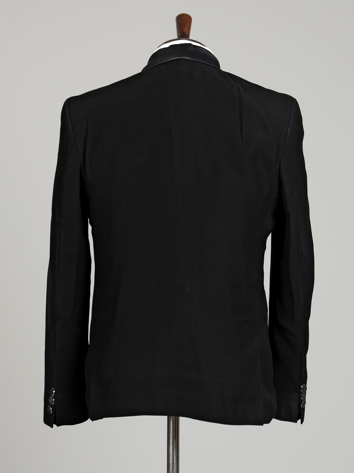 Black terry rayon designer shawl lapel coat suit for mens