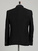 Black terry rayon designer shawl lapel coat suit for mens