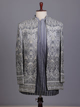 Grey ombre luxury mens indo western