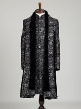 Black georgette slim fit bandhgala indowestern set for mens weddings