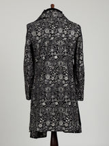 Black georgette sequined mandarin neck indowestern set for mens