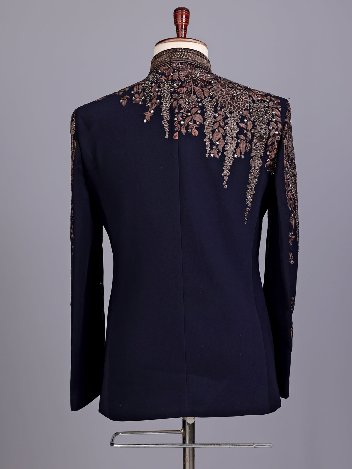 Navy blue regal mens jodhpuri suit