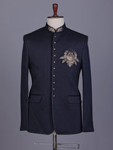 Navy blue heritage mens jodhpuri suit