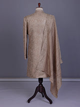 Dark beige opulent mens sherwani