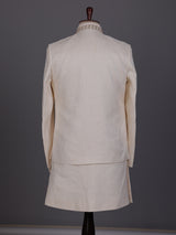 Beige refined mens waistcoat set