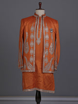 Mustard orange regal mens waistcoat set