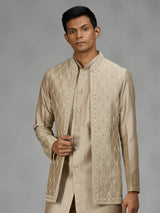 Khakhi light brown premium mens waistcoat set