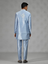 Pastel sky blue premium mens waistcoat set