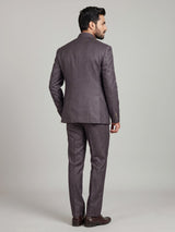 Charcoal mens grey patch pocket poly-viscose jodhpuri suit for weddings