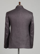 Charcoal mens grey patch pocket poly-viscose jodhpuri suit for weddings