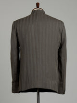 Olive mens brown premium textured bandhgala jodhpuri suit for weddings