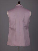 Lilac purple embroidered waistcoat with detailed collar and pocket trim