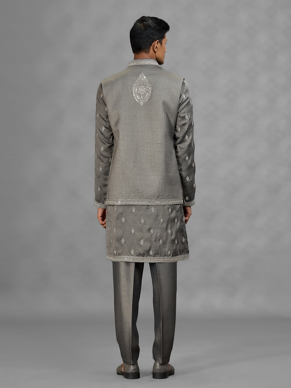 Grey architectural mens waistcoat set