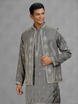 Grey architectural mens waistcoat set