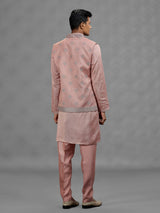 Rose pink paisley mens waistcoat set