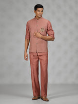 Rust peach royal mens waistcoat set