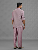Purple royal medallion mens waistcoat set