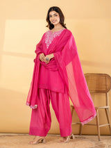 Pink paisley salwar women kurti set