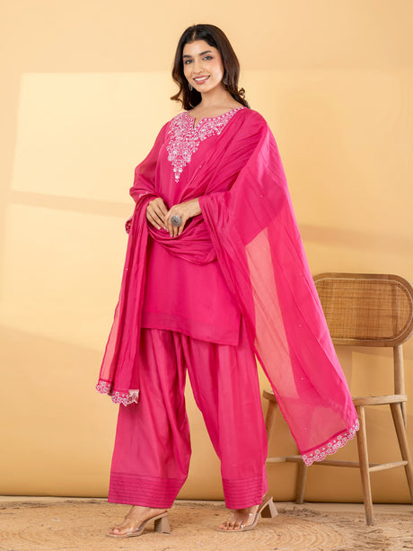 Pink paisley salwar women kurti set