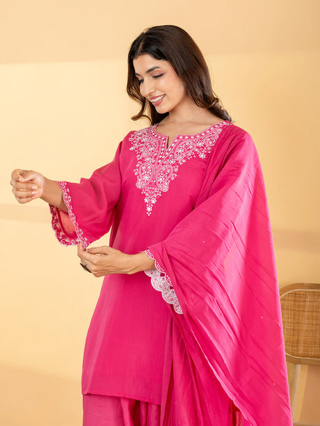 Pink paisley salwar women kurti set