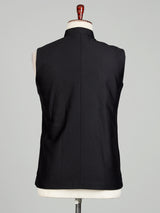 Black polished mens waistcoat