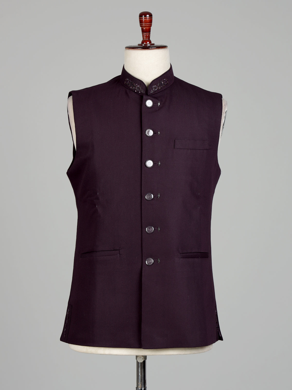 Wine signature mens waistcoat